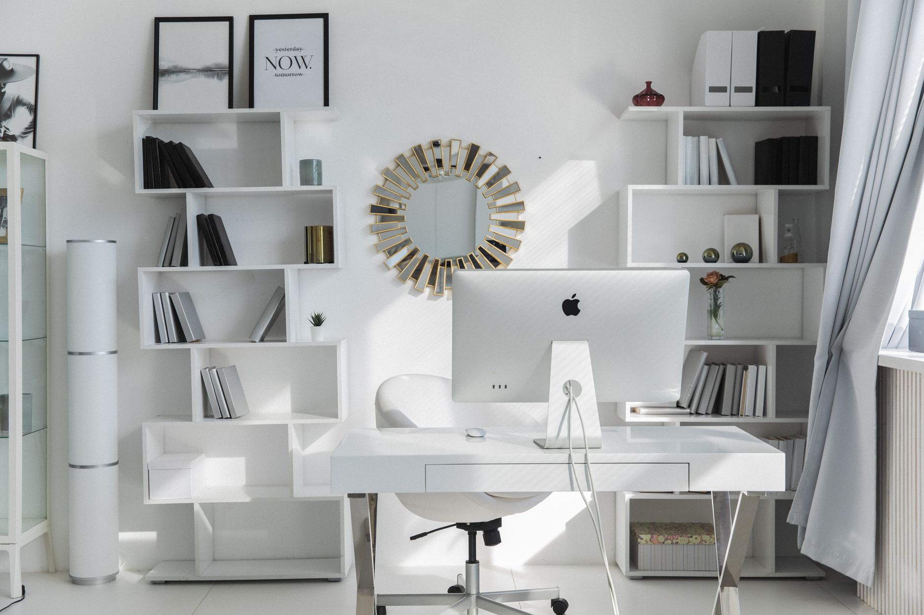 Organized desk accessories and storage